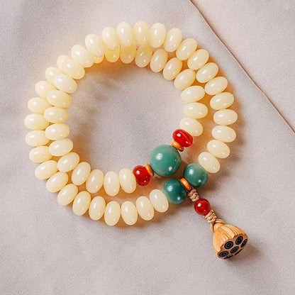 Bodhi seed bracelet blessed at a temple