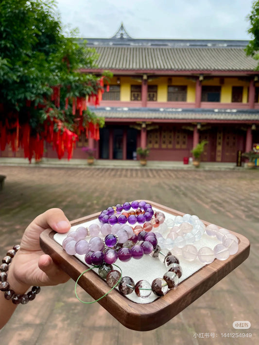 Bodhi seed bracelet blessed at a temple