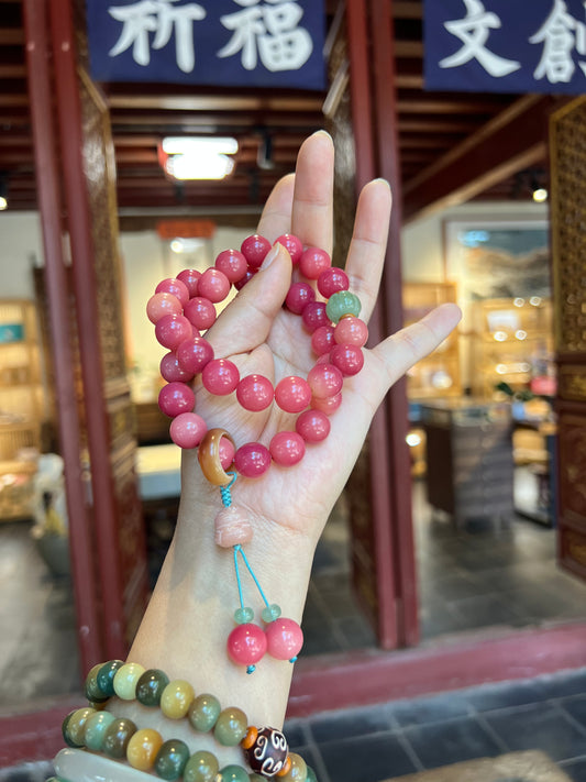 Bodhi seed bracelet blessed at a temple