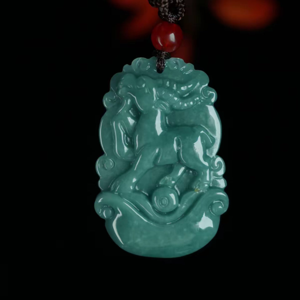 Jade 12 zodiac pendant