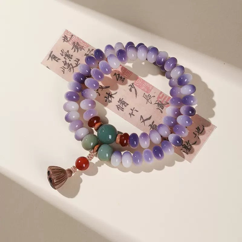 Bodhi seed bracelet blessed at a temple