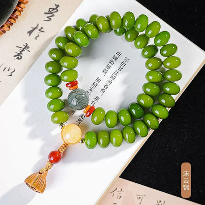 Bodhi seed bracelet blessed at a temple