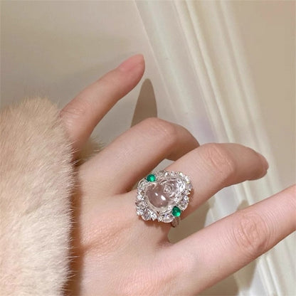 Lucky Pi Xiu Toad Jade Ring, Water Foam Jade Ring